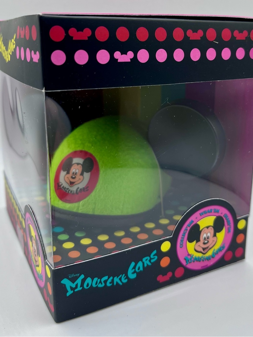 NIB Disney MousekeEars Bright Lime Green Mini Ear Hat Collectible